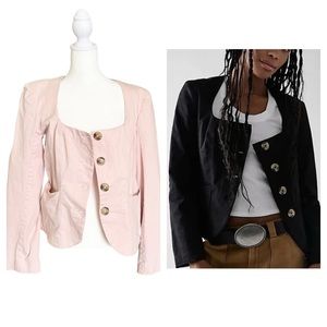 Free People Courtship Blazer in Dust Pink NWOT